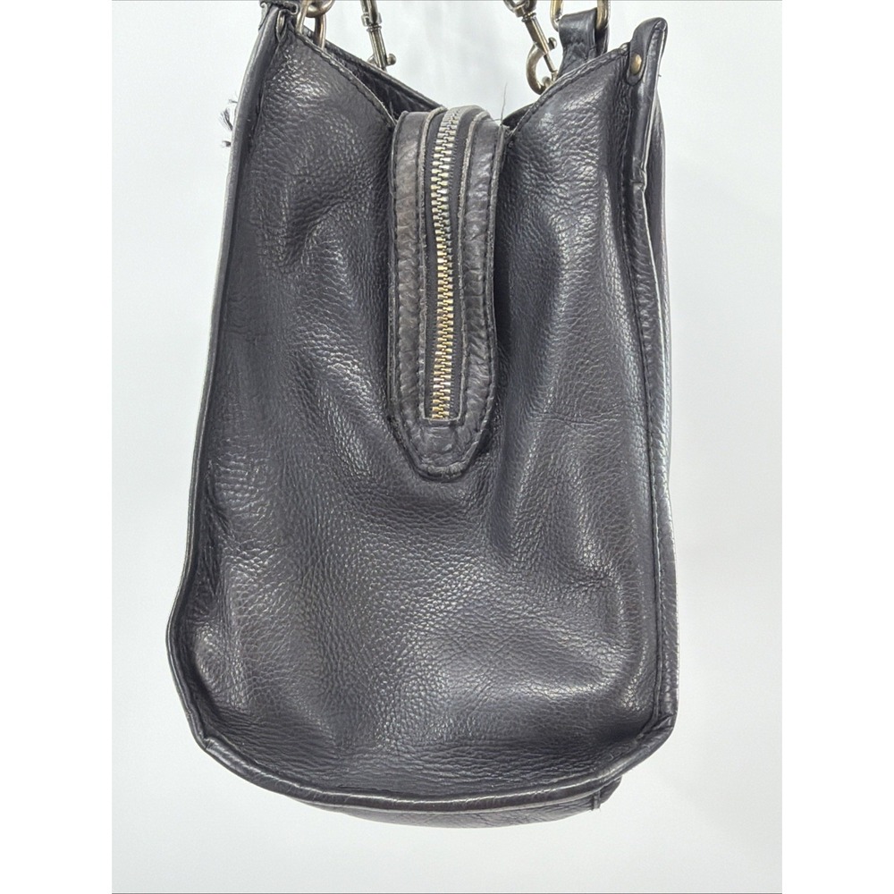 American Leather Company Lenox Triple Entry‎ Black Leather Satchel Handbag - Picture 11 of 16